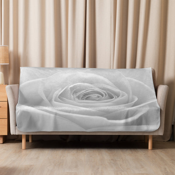 Sherpa-Decke Weiße Rose
