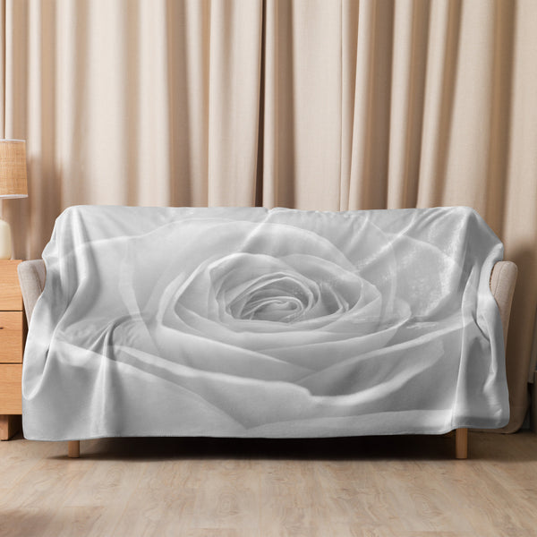 Sherpa-Decke Weiße Rose
