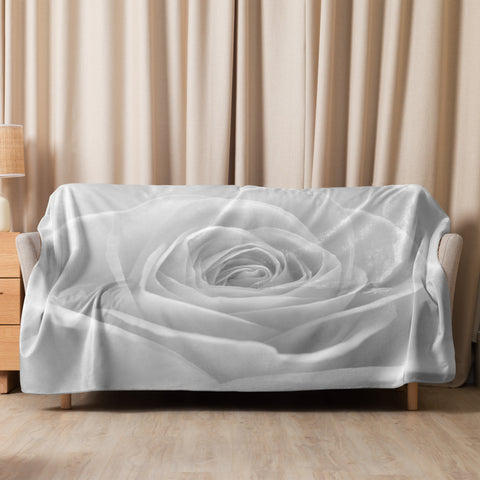 Sherpa-Decke Weiße Rose